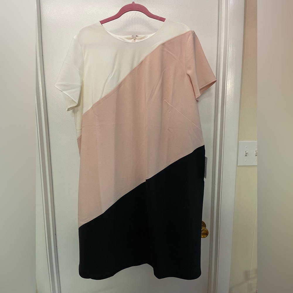 NWT London Times color block shift dress, women’s 22